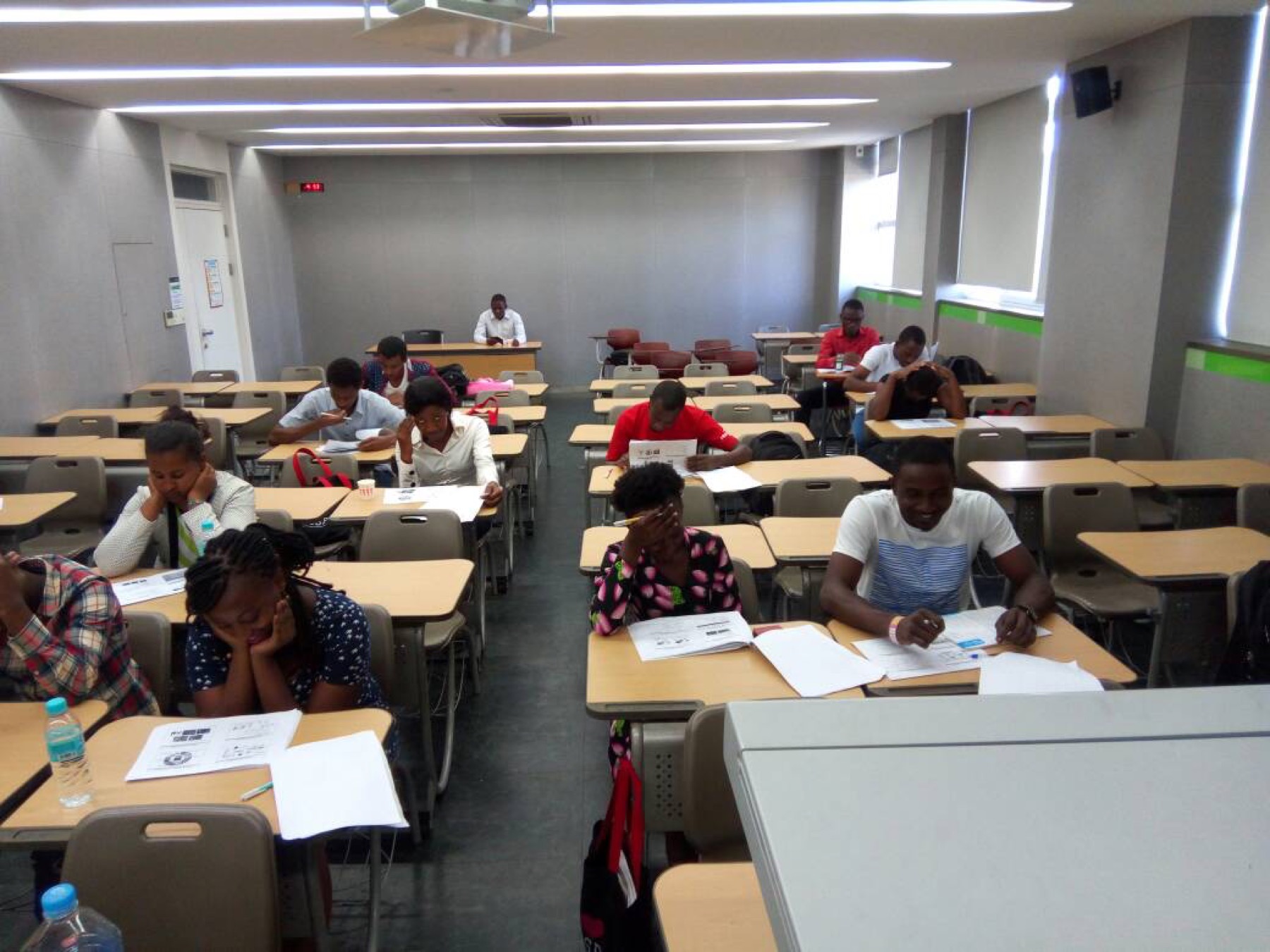 Representative African students in a classroom